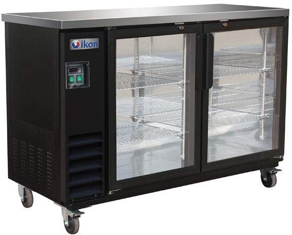 IKON - 61" Back Bar Refrigerator Sliding Doors - IBB61-2G-24SD - SPECIAL ORDER ITEM