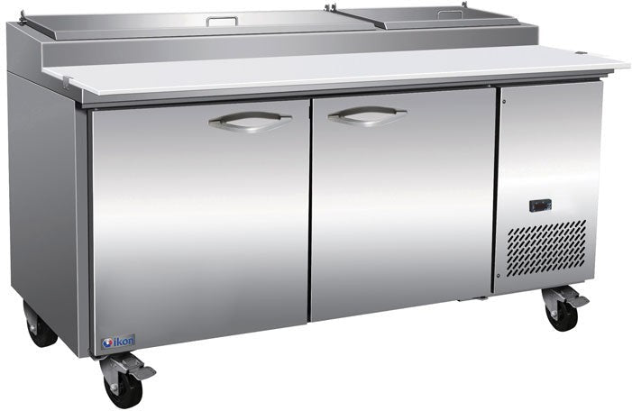 IKON - 71" Stainless Steel Two Section Pizza Prep Table with 4 Drawers & Removable Polyethylene Cutting Board - IPP71-4D - DISCONTINUED