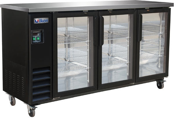 IKON - 73" Back Bar Refrigerator with Swing Doors - IBB73-3G-24