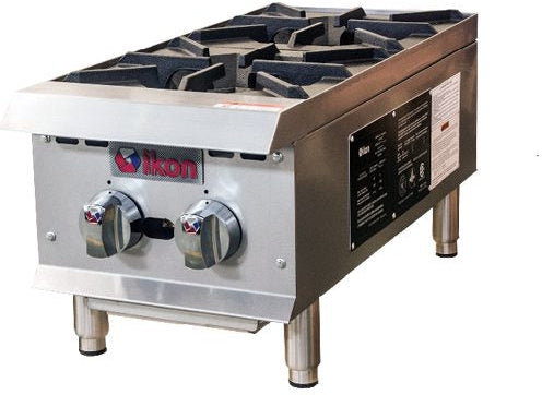 IKON COOKING - 12" 2 Burners Manual Control Gas Hotplate - IHP-2-12 - ETA MID SEPTEMBER