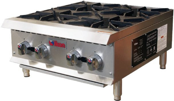 IKON COOKING - 24" 4 Burners Manual Control Gas Hotplate - IHP-4-24 - ETA MID SEPTEMBER