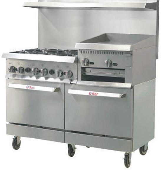 IKON COOKING - Range 60" - 6 Burners - 24" Raised Griddle - IR-6B-24RG-60