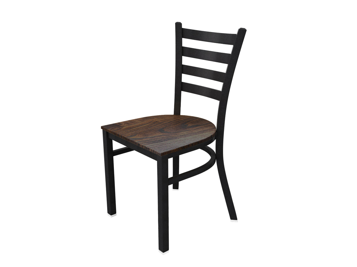 Tarrison - 19" Black Frame, Kona Wood Seat Spencer Side Chair - ISG0401WBLKN-KIT