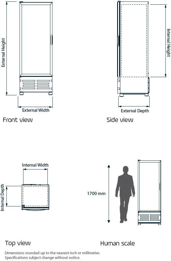 Imbera - 30″ Swing Glass Door Refrigerator with 19.2 cu.ft. Capacity, All Black - 45445