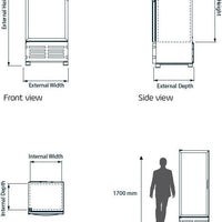 Imbera - 30″ Swing Glass Door Refrigerator with 19.2 cu.ft. Capacity, All Black - 45445