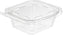 Inline Plastic - 16 Oz Tamper Clear Square Hinged Container, 240/Cs - 073857