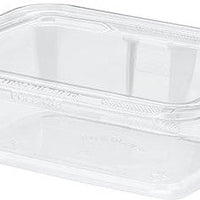 Inline Plastic - 24 Oz Tamper Clear Square Hinged Container, 200/Cs - 073858