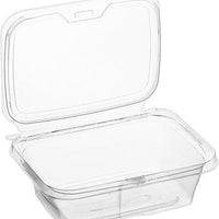 Inline Plastic - 32 Oz Tamper Clear Square Hinged Container, 200/Cs - 073984