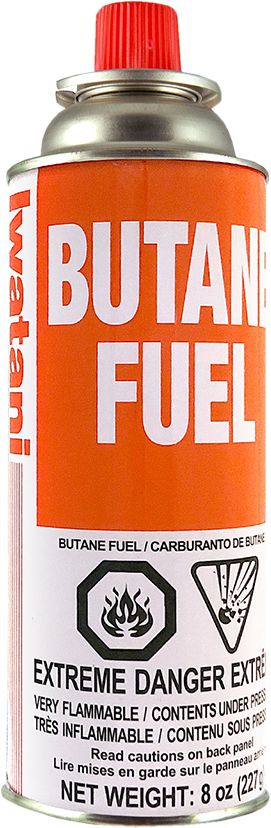 Iwatani - 8 Oz Butane Fuel Canister, Pack of 12 - BU-6