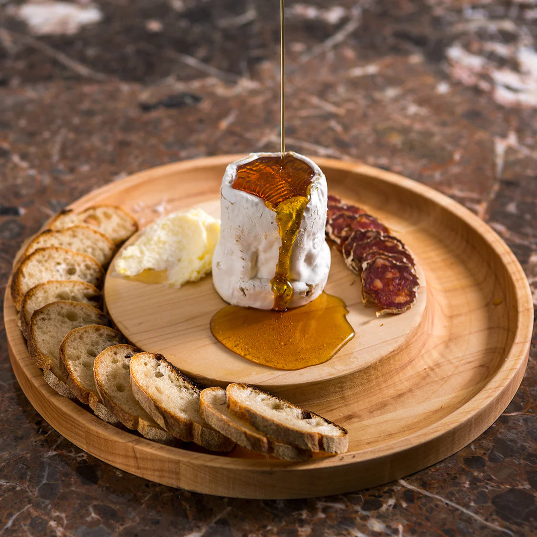 J.K. Adams - 12" x 1" Round Shelburne Cheese Board - SCB-12R