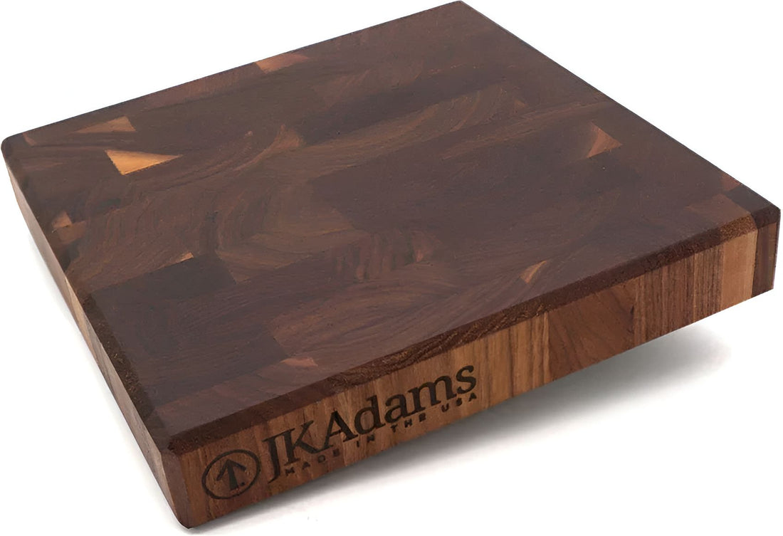 J.K. Adams - 12" x 12" x 2" Walnut Professional Series End Grain Cutting Board - PRO-1212-W