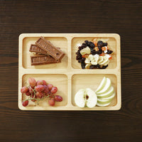J.K. Adams - 12" x 9" Newbury Maple Divided Serving Board - NWB-1209-M