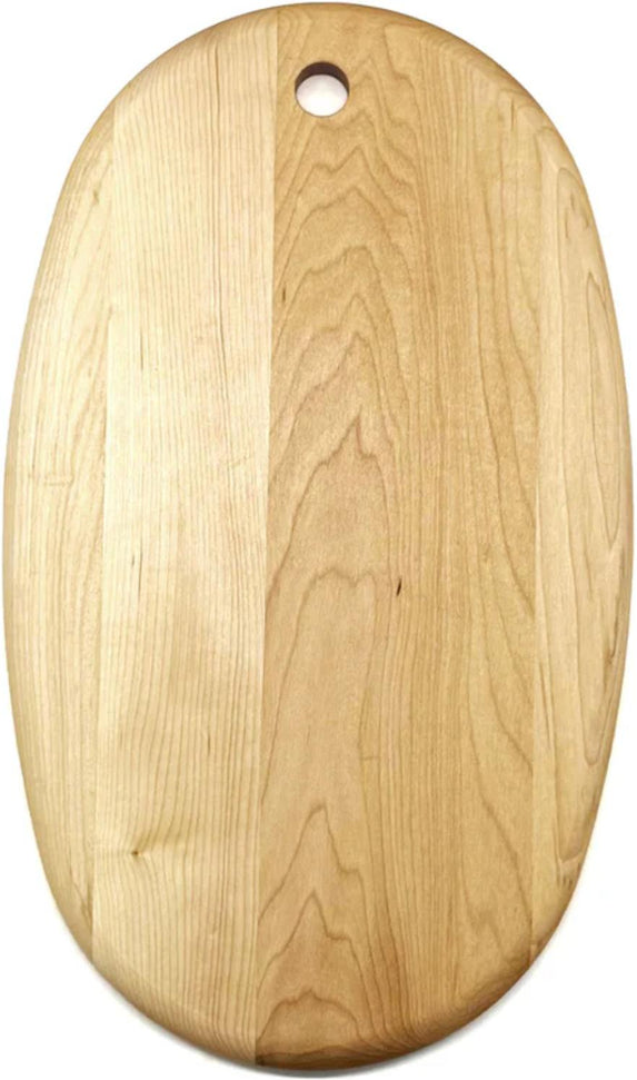 J.K. Adams - 14" x 8.5" Classic Maple Oval Serving Board - CMS-OVAL