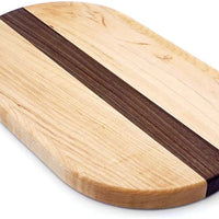 J.K. Adams - 15" x 9" x 0.75" Maple/Walnut Burke Oval Server - BRK-1509