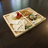 J.K. Adams - 16" x 12" Newbury Maple Divided Serving Board - NWB-1612-M