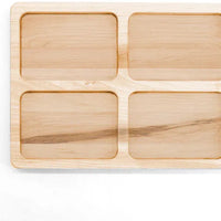 J.K. Adams - 12" x 9" Newbury Maple Divided Serving Board - NWB-1209-M