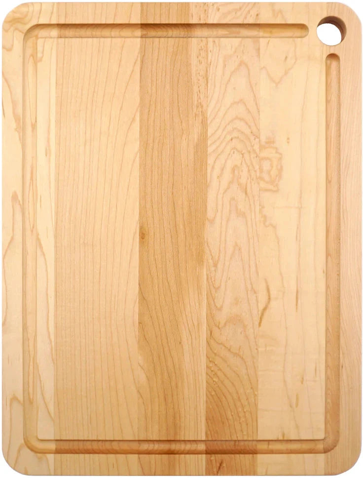 J.K. Adams - 16" x 12" x 0.75" Maple Large Williston Cutting Board with Groove - WLS-1612