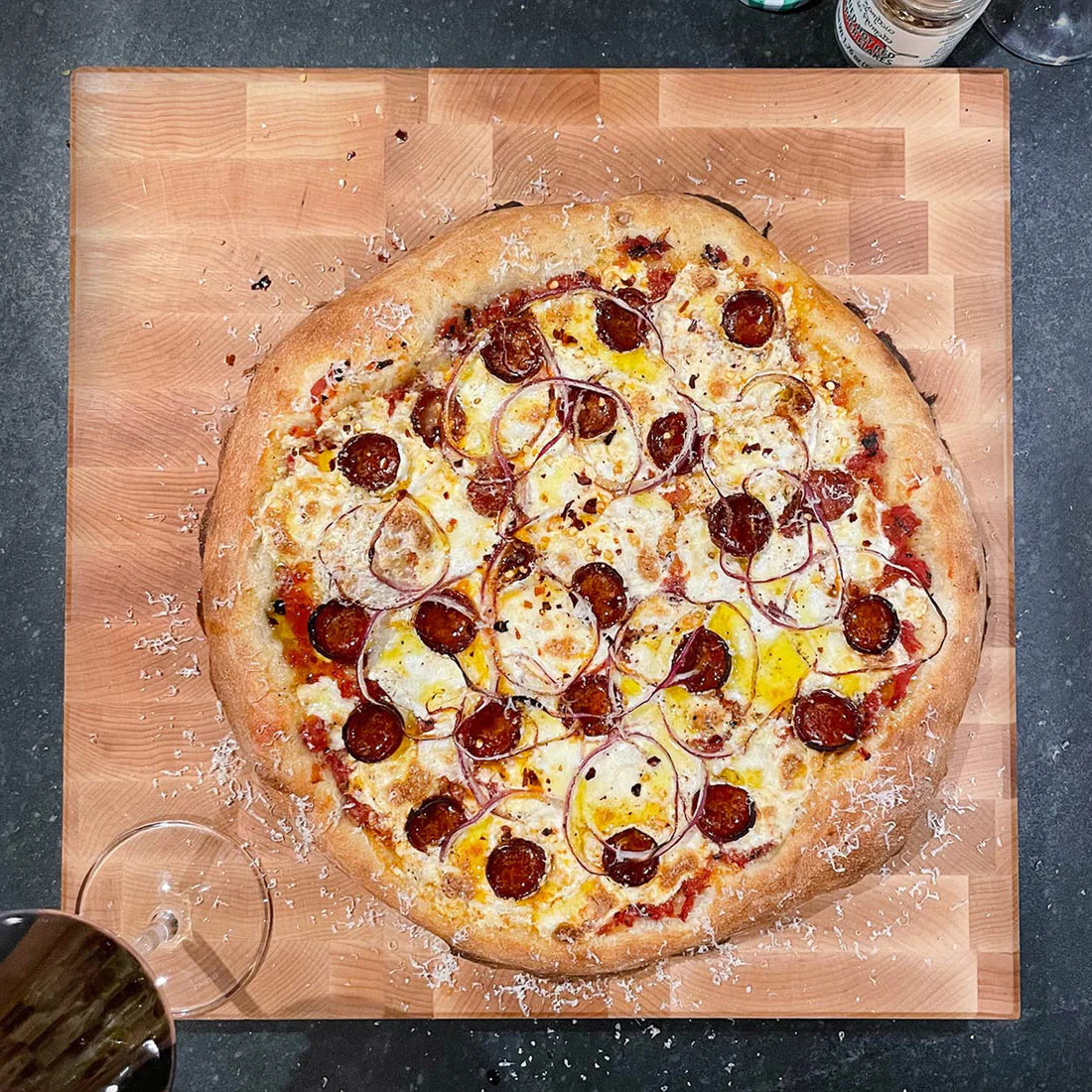 J.K. Adams - 16" x 16" x 2" Maple Professional Series End Grain Serving Board - PRO-1616-M