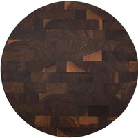 J.K. Adams - 16" x 2" Round Walnut Professional Series End Grain Cutting Board - PRO-16R-W