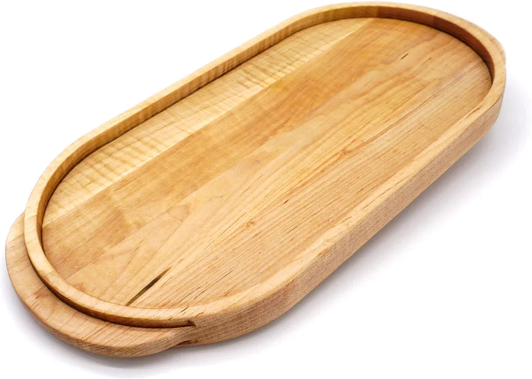 J.K. Adams - 18" x 1.25" Maple Round Elmore Serving Platter - ESP-18R-M - DISCONTINUED