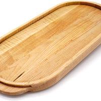 J.K. Adams - 18" x 1.25" Maple Round Elmore Serving Platter - ESP-18R-M - DISCONTINUED