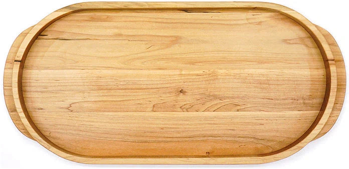 J.K. Adams - 18" x 1.25" Maple Round Elmore Serving Platter - ESP-18R-M - DISCONTINUED