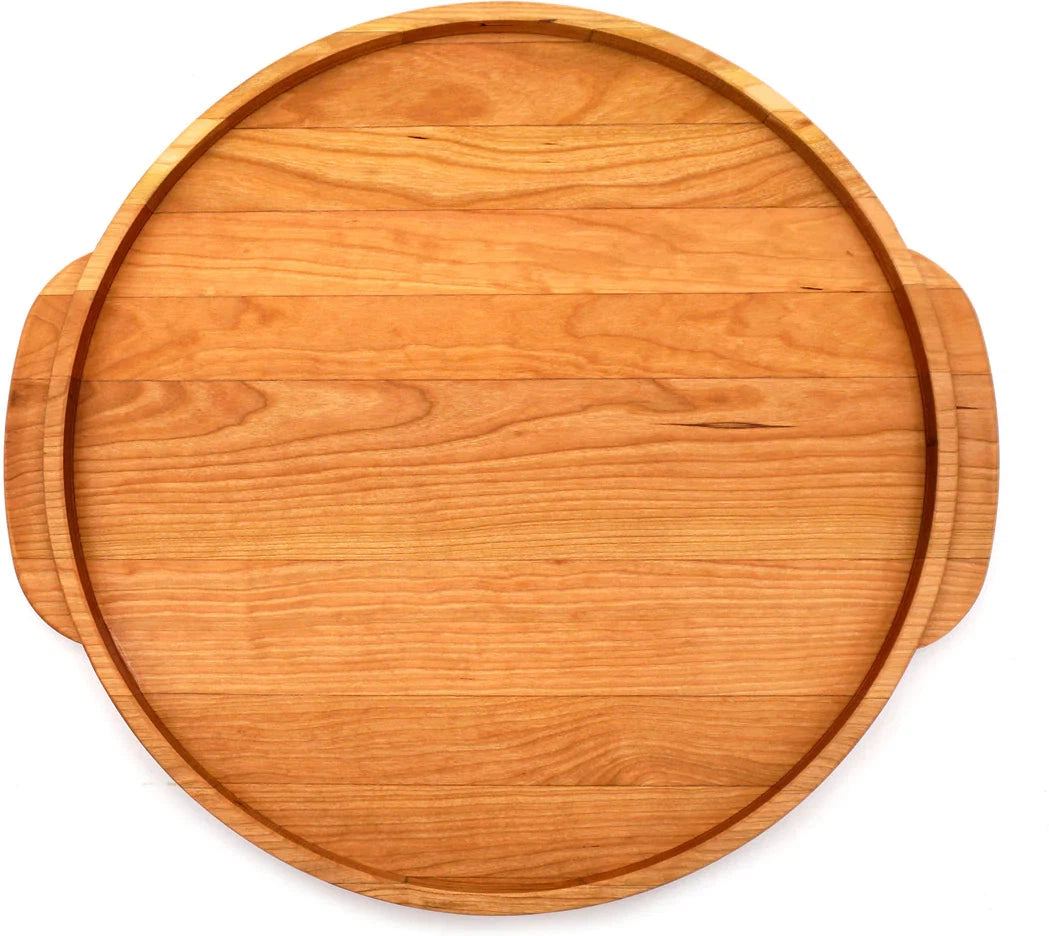 J.K. Adams - 18" x 1.25" Round Cherry Elmore Serving Platter - ESP-18R-CY