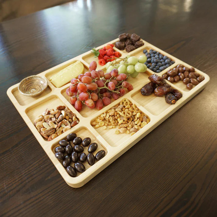 J.K. Adams - 20" x 14" Newbury Maple Divided Serving Board - NWB-2014-M