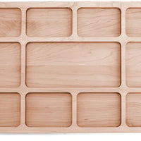 J.K. Adams - 20" x 14" Newbury Maple Divided Serving Board - NWB-2014-M