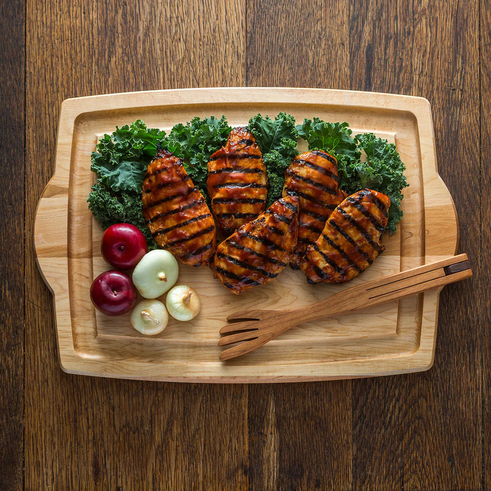 J.K. Adams - 20" x 14" x 0.75" Farmhouse Carver With Handles - FARM-2014-HDL - DISCONTINUED