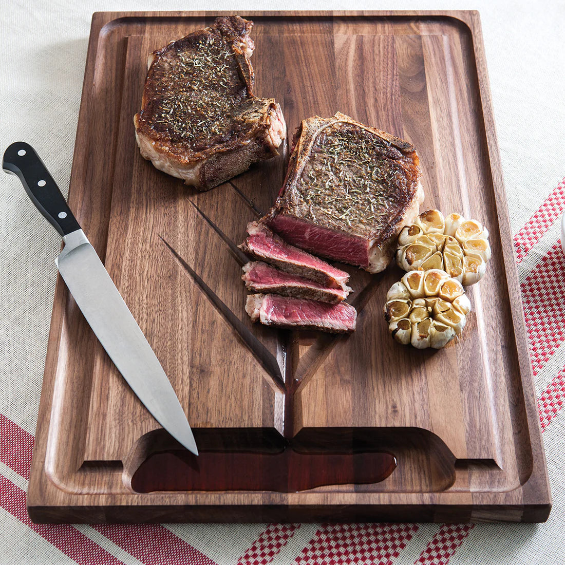 J.K. Adams - 20" x 14" x 1" Rectangle Walnut Carver - CRV-2014-W