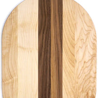 J.K. Adams - 21" x 12" x 0.75" Maple/Walnut Burke Handled Server - BRK-2112