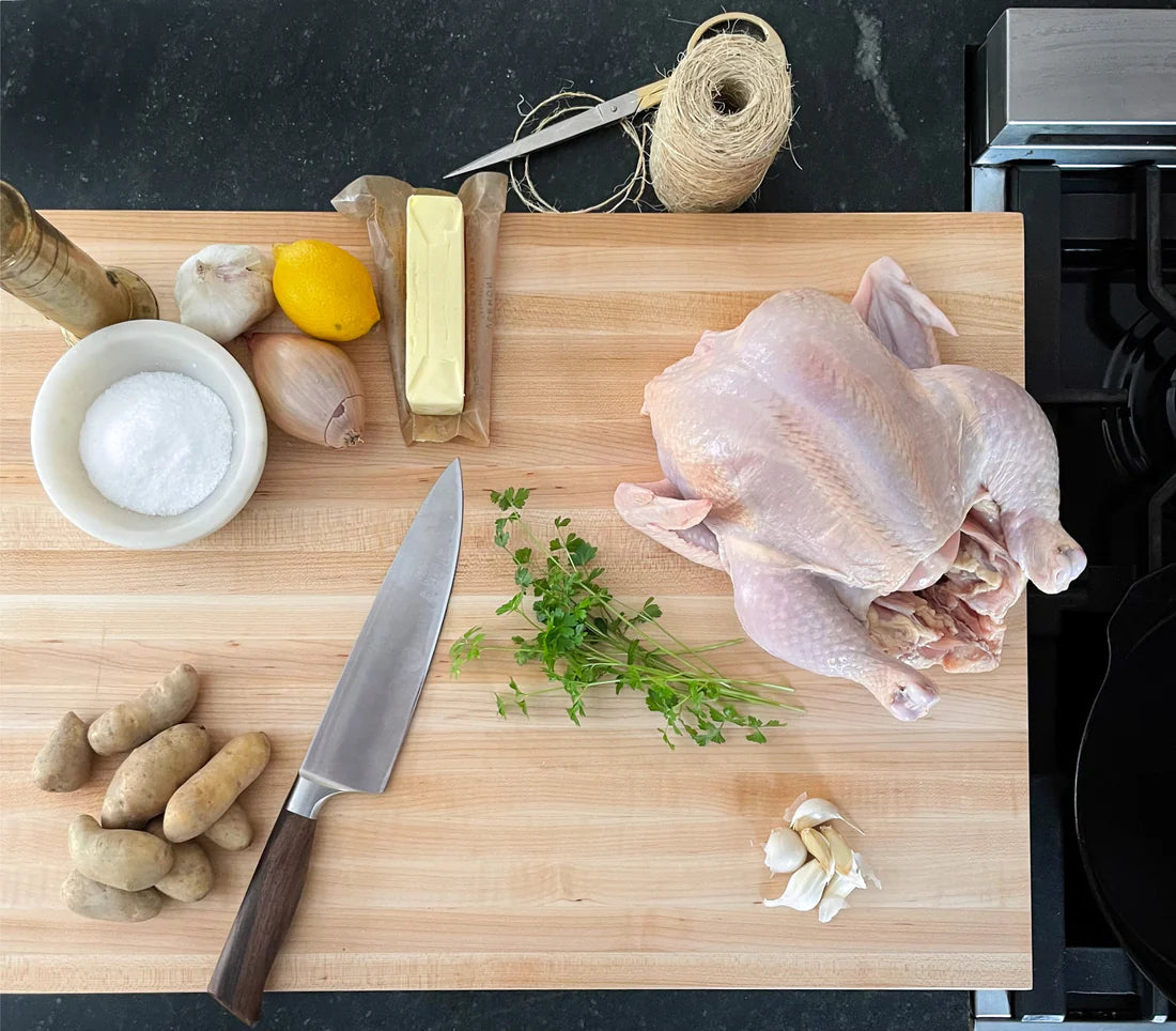 J.K. Adams - 24" x 18" x 1.5" Maple Professional Series Edge Grain Cutting Board - PRO-2418-M