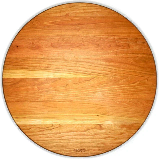 J.K. Adams - 26" x 1.25" X-Large Cherry Wells Round Server - WEL-26R-CY