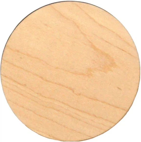 J.K. Adams - 4" x 0.31" Maple Round Coaster, Pack of 4 - MC-4R