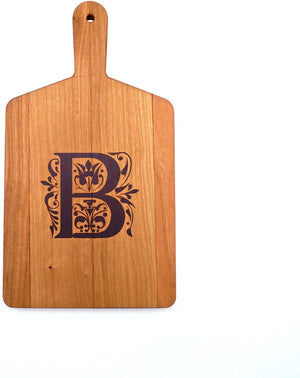 J.K. Adams - "B" Cherry Monogram Cheese Board Gift Set - MCB-1106-CY-B