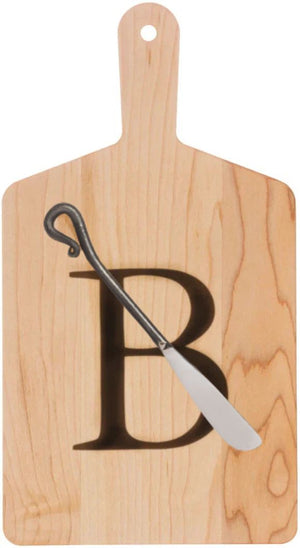 J.K. Adams - "B" Monogram Cheese Board Gift Set with Knife - MCB-1106-B