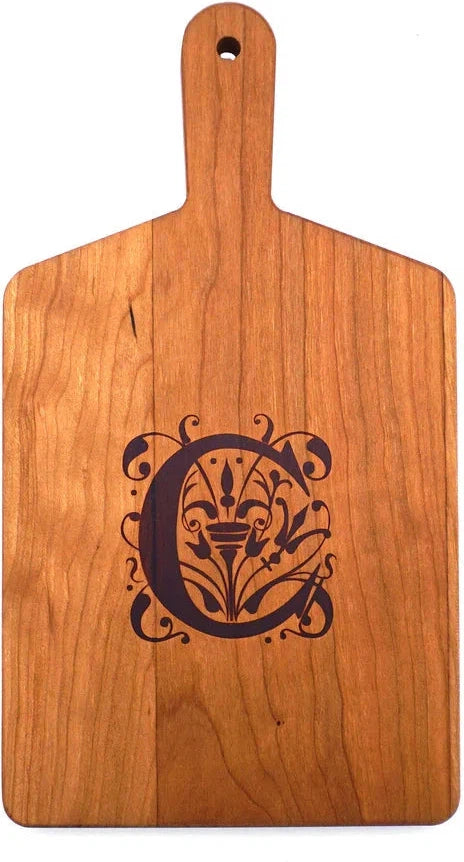 J.K. Adams - "C" Cherry Monogram Cheese Board Gift Set - MCB-1106-CY-C