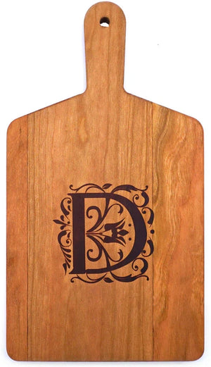 J.K. Adams - "D" Cherry Monogram Cheese Board Gift Set - MCB-1106-CY-D