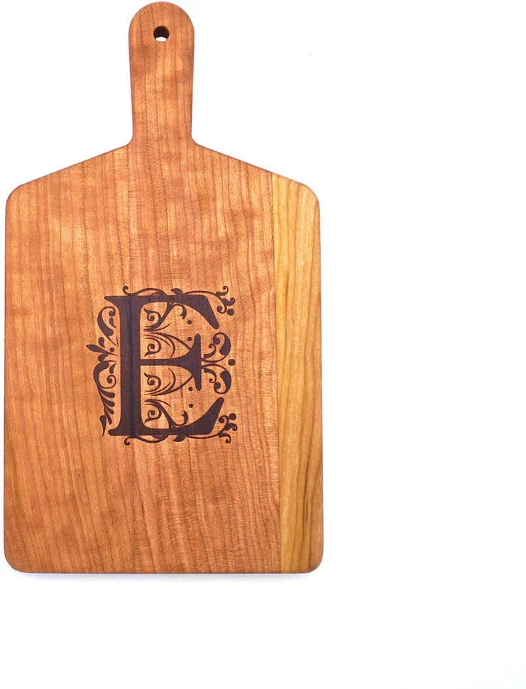 J.K. Adams - "E" Cherry Monogram Cheese Board Gift Set - MCB-1106-CY-E