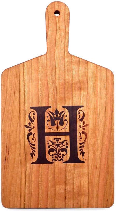 J.K. Adams - "H" Cherry Monogram Cheese Board Gift Set - MCB-1106-CY-H