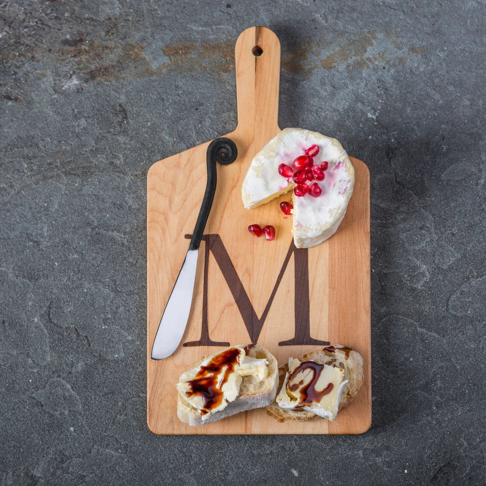 J.K. Adams - "M" Monogram Cheese Board Gift Set with Knife - MCB-1106-M