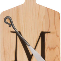 J.K. Adams - "M" Monogram Cheese Board Gift Set with Knife - MCB-1106-M
