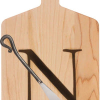 J.K. Adams - "N" Monogram Cheese Board Gift Set with Knife - MCB-1106-N