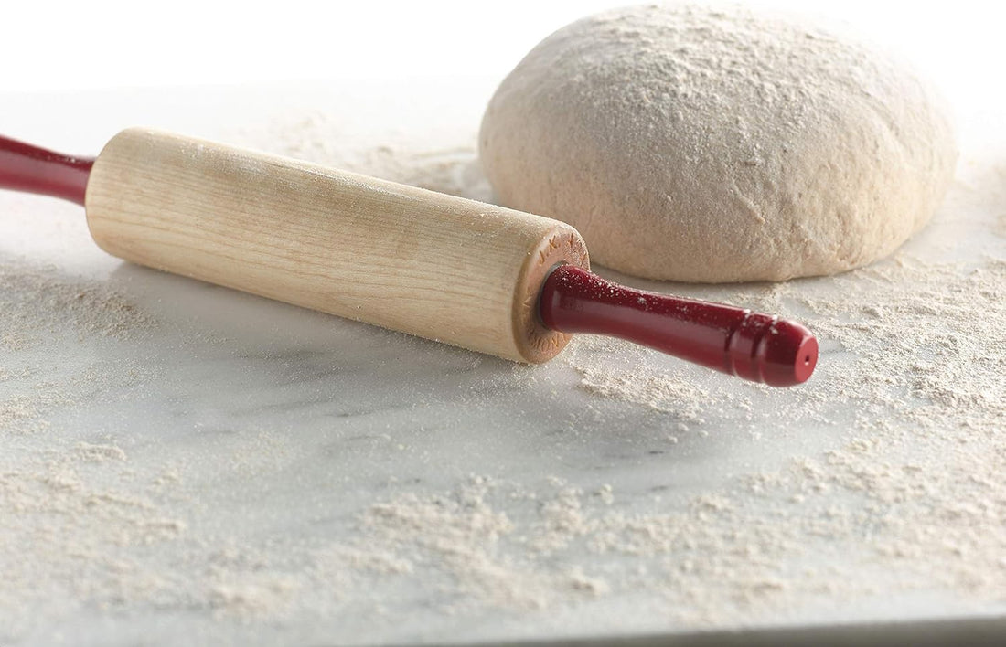 J.K. Adams - Small Bakers Rolling Pin with Pink Handles - BRP-3-PINK