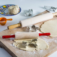 J.K. Adams - Small Bakers Rolling Pin with Pink Handles - BRP-3-PINK