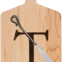 J.K. Adams - "T" Monogram Cheese Board Gift Set with Knife - MCB-1106-T