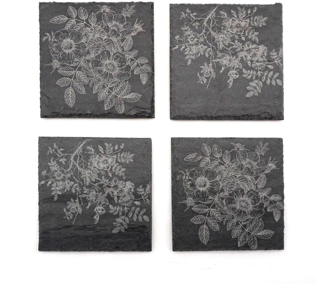 J.K. Adams - Vermont Slate Coasters, Pack of 4 - VSC-4SQ-VT