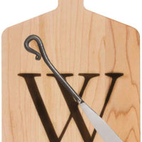 J.K. Adams - "W" Monogram Cheese Board Gift Set with Knife - MCB-1106-W