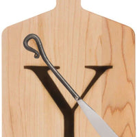 J.K. Adams - "Y" Monogram Cheese Board Gift Set with Knife - MCB-1106-Y